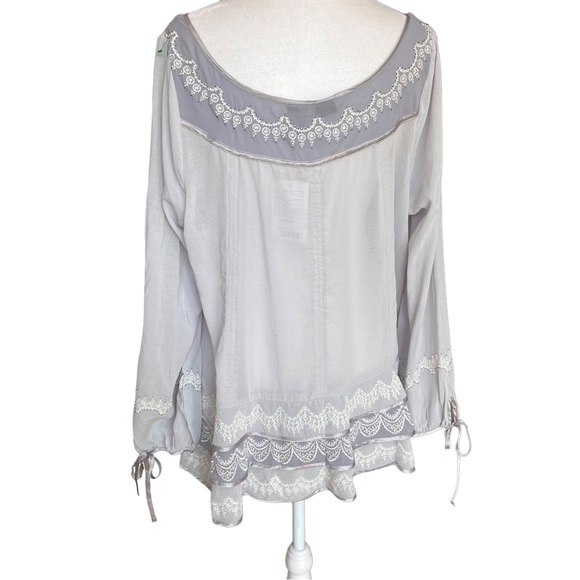 NWT Anthropologie Lithe Boho Beaded Top AMAZING DETAILS size 14 - Picture 5 of 14